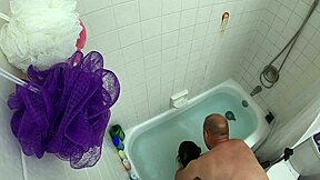 skinny asian teen gags deepthroat chokes on poolside cock