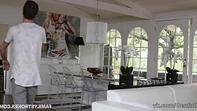 hey taking advantage of my sleepy stepbro with dildo creampie 😏 charity crawford rides him good