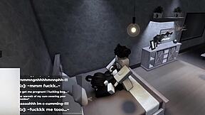 roblox bunny girl spreads legs wide hops on cock rides until creampied full of cum