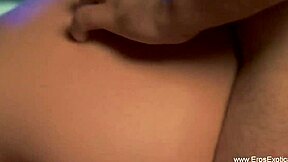 pregnant blonde spreads wide for lover's deep sensual massage fuck