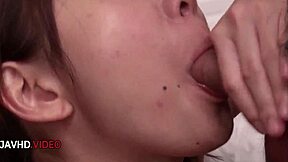 lingerie japanese babe's oral skills lead to creampie delight