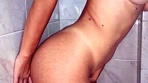 Touching Horny Body Everywhere in Shower Masturbation