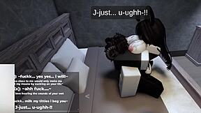 roblox bunny girl spreads legs wide hops on cock rides until creampied full of cum
