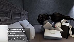 roblox bunny girl spreads legs wide hops on cock rides until creampied full of cum