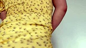 Dancing in lingerie she slips off panties glasses on super naughty milf pussy tease!