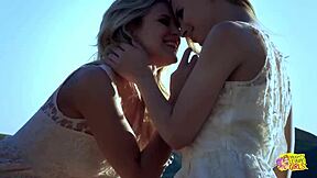 Summer Heat Ignites Lesbian Friends' Outdoor Clit-Kissing Pussy Lick Frenzy