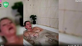 Aimee shaves hairless pussy jerking off mature russian milf bathroom closeup