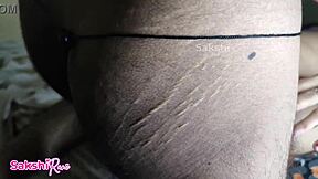 Desi village girl's big pussy rubbed then anal fucked in bed