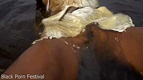 african skinny tribe woman fucked by tourist in tropical forest stream