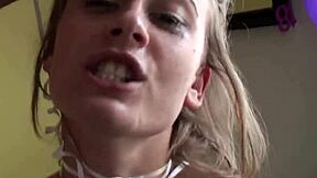 BRITISH 18YO Guzzles MALEdom CUM ON HER BIRTHDAY!