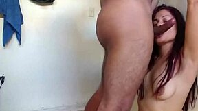 My wife stands for rough mouth fuck then BBC facial before quickie creampie