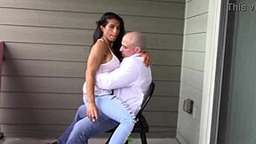 Latina Milf Balcony Big Ass Cock Grinding Orgasm Smoking