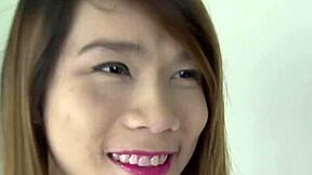 Ladyboy strokes her hard cock solo with naughty toy play!
