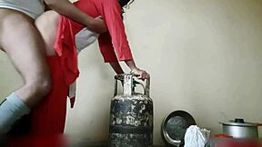 Indian Stepsister Takes Hardcore Cock in Homemade Kitchen Quickie Frenzy