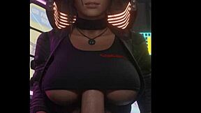 lara croft squeezes massive tits around cock for epic titty fuck rescue