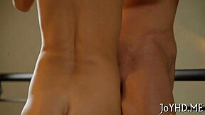 18-year-old teen licks cock before pounding