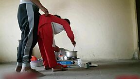 Indian Stepsister Takes Hardcore Cock in Homemade Kitchen Quickie Frenzy