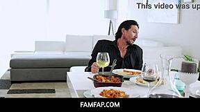 Stepdad punishes rude stepdaughter hard?