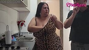 Real homemade latina milf spreads curvy fat ass for rough creampie pounding by hubby