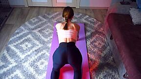 sunako kirishiki stretches in anal yoga poses ending with creampie finish