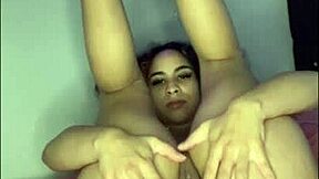 latina's tight pussy stretched by 10-inch dildo before big black cock pounding