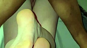 snowbunny takes bbc anal doggystyle bent over bed!