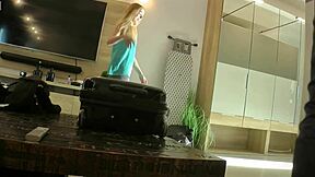 petite blonde teases in casting by dancing flashing shaved pussy ass