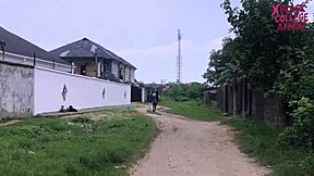 Ghana street boy skips class to bend horny schoolgirl over desk for rough black cock doggystyle pounding in classroom