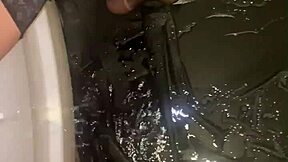 milfycalla teases with pee play compilation dripping in lingerie