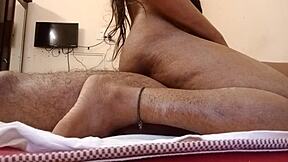 kashmir bhabhi rides boyfriend's black cock hardcore in private hotel pussy pounding closeup