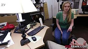 blonde plays game for massive facial cumshot pearl necklace