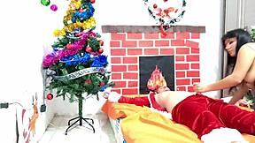 santa claus stuffs fat ugly whore with christmas cock!