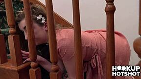 Gorgeous Cameron Minx meets Bryan Gozzling for rough choking blowjob and hard fucking