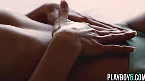 Petite Brunette Sofi Ka and Curvy Latina Erika de Leija Tease in Panties Solo