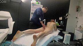 masseur face fucks massage lady then pounds pussy