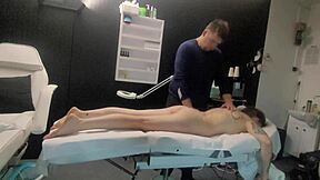 masseur face fucks massage lady then pounds pussy