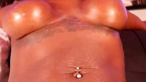 lola black's creamy ebony boobs look so inviting and full