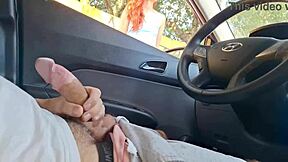 Risky public masturbation flashing miniskirt on skinny redhead college street