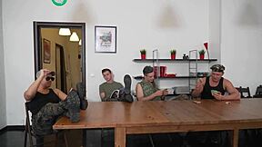 Army Whores Take Monster Cocks in Rough Orgy Humiliation!