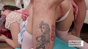 Chloe Surreal takes Nade Nasty's extreme deepthroat facefuck!