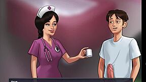 Nurse Summertie Saga Sucks Monster Patient Cock in Hospital