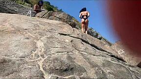 what happens at rio nudist beach group sex party with brazilian brunettes