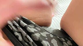 dripping wet pussy lips soak panties with leg-twitching orgasm sounds