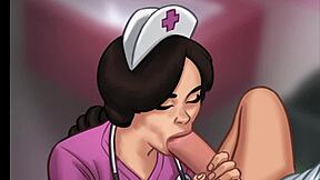 Nurse Summertie Saga Sucks Monster Patient Cock in Hospital