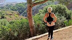 Jaime's Outdoor Lingerie Tease In Nature