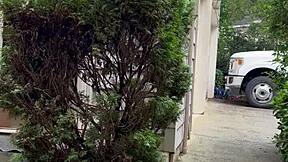 NakedMan15 Exposes Ass and Cock in Outdoor Garden Flashing