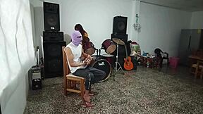 Sexy music teacher makes horny student explode with her curves!