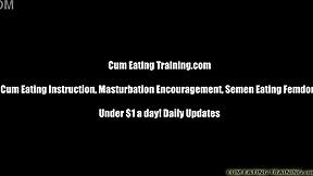 eat that cum load or get punished hard cei style