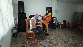 Sexy music teacher makes horny student explode with her curves!