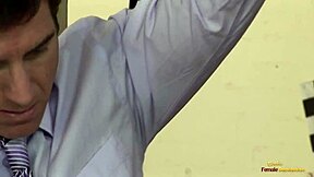 i'm bound tight while blonde milf rides my dick